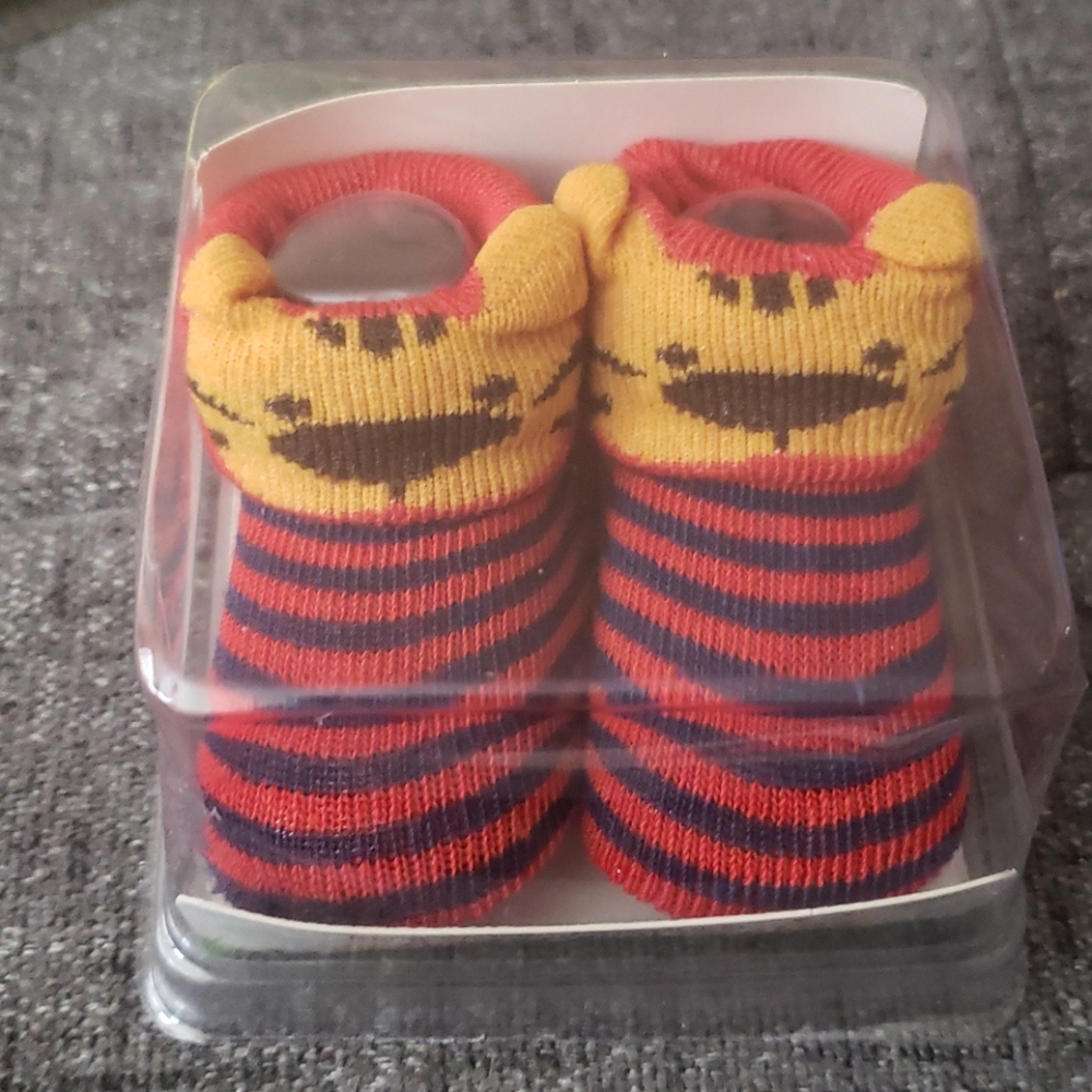 Red striped Tiger Booties